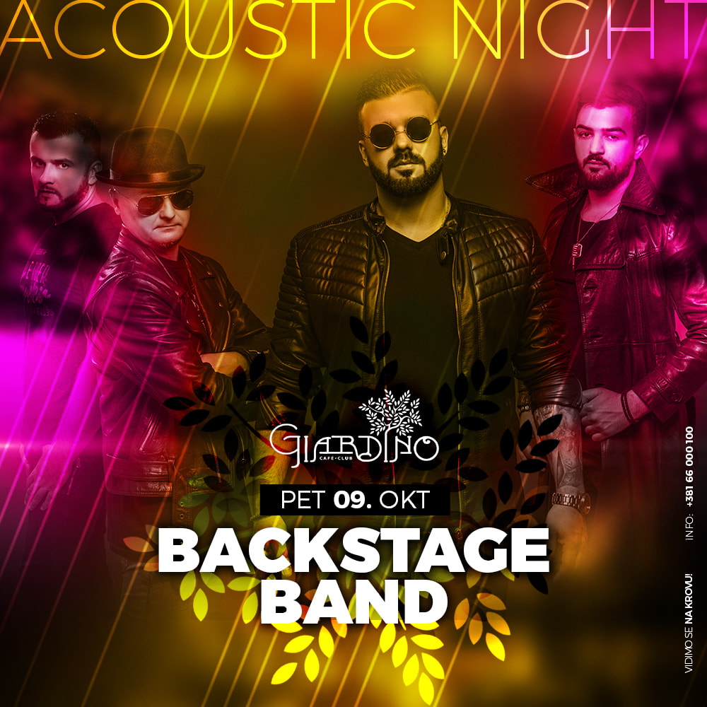 Petak 9.10. - Acoustic Night - Backstage Band